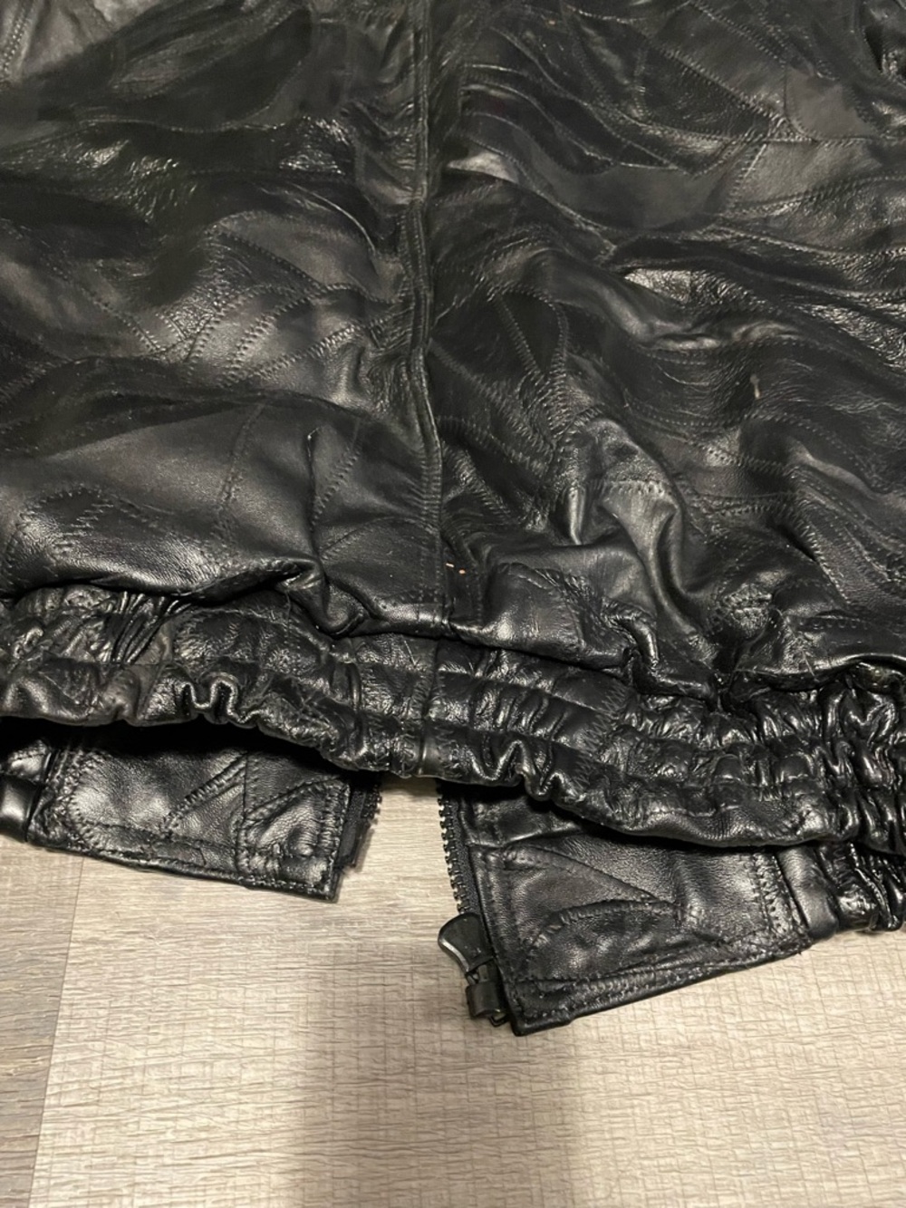 Vintage Maxam Brand Genuine Leather Top Grain Lambskin Black Full Zip Large - Picture 12 of 13